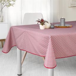 Tablecloth anti-stain red with small arcs