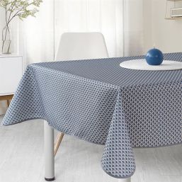 Tischdecke Anti-Fleck blau mit kleinen Bögen | Franse Tafelkleden