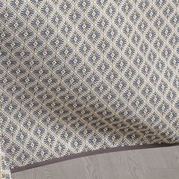 Tablecloth anti-stain taupe checks | Franse Tafelkleden