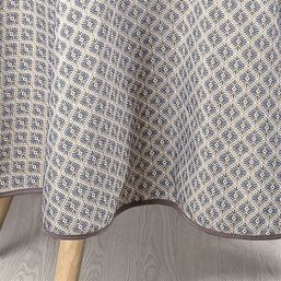Tischdecke Anti-Fleck taupe farbe Karos | Franse Tafelkleden