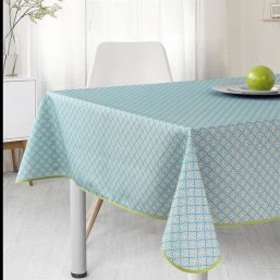 Tablecloth anti-stain green checks | Franse Tafelkleden