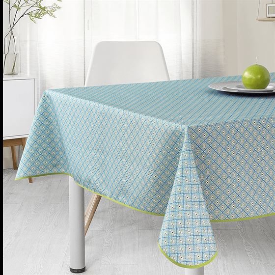 Tablecloth anti-stain green checks