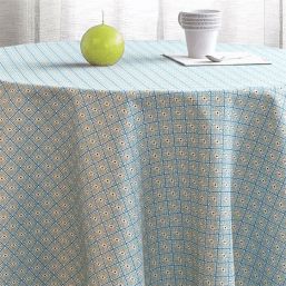 Tablecloth anti-stain green checks | Franse Tafelkleden