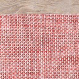 Placemat anti-vlek vinyl rood, wit | Franse Tafelkleden