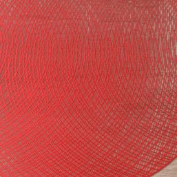 Tischset Anti-Fleck Vinyl rund mit Linien | Franse Tafelkleden