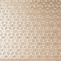 Placemat anti-stain vinyl gold snowflake | Franse Tafelkleden