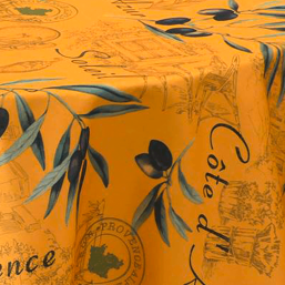Nappe de table polyester jaune provence | Franse Tafelkleden