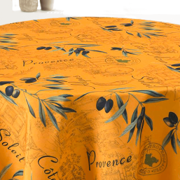 Nappe de table polyester jaune provence | Franse Tafelkleden