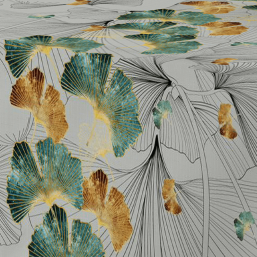 Hellgrau Polyester-Antifleck-Tischdecke | Franse Tafelkleden
