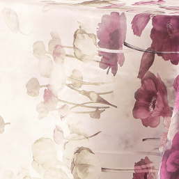 Beige-Bordeaux Tablecloth with Romantic Print | Franse Tafelkleden