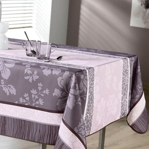 Tischdecke lila mit blumen 200 X 148 Französische tischdecken