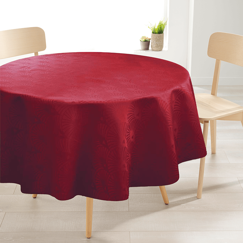 Nappe de table anti tache rouge de Damassée | Franse Tafelkleden