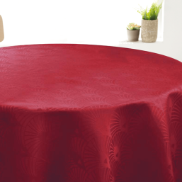 Tablecloth anti-stain rouge damask | Franse Tafelkleden