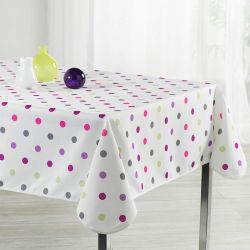 Tablecloth white birthday 300 X 148 French tablecloths