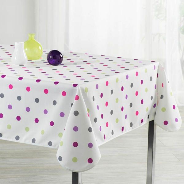 Tablecloth white birthday 240 X 148 French tablecloths